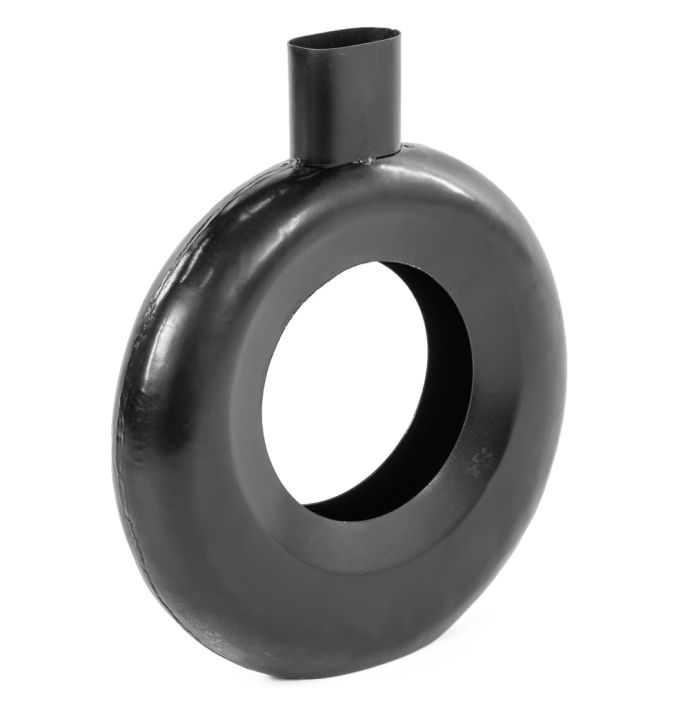 Vaas donut rond zwart