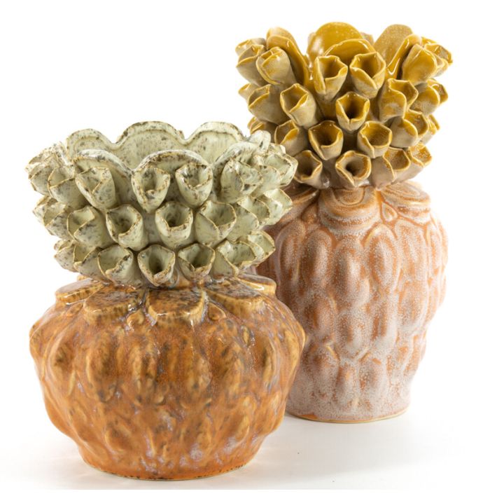 Aardewerk vaas Floral Oranje