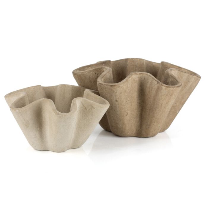 Aardewerk schaal Plica beige S wb
