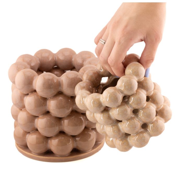 Kaarsenstandaard Orbis L beige