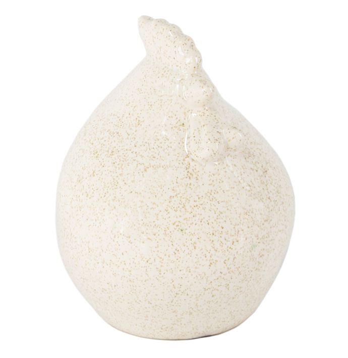 Aardewerk kip beige