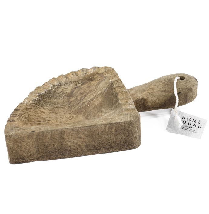 Houten schaal met hengsel