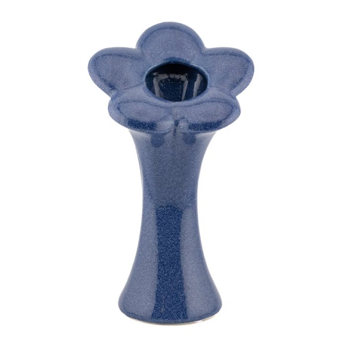 Vaas bloem blauw M