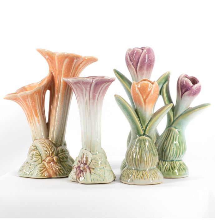 Aardewerk tulpenvaas oranje