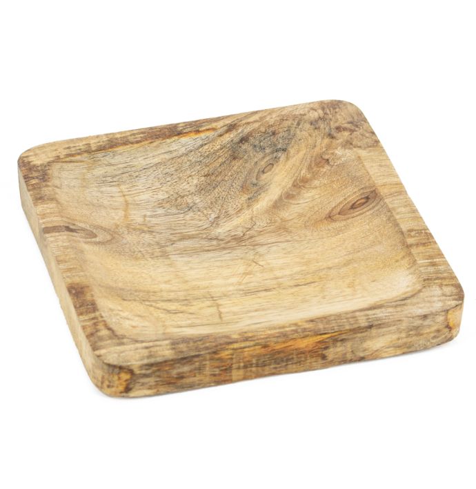 Houten schaal vierkant