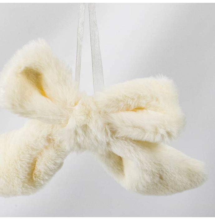 Decoratie strik hanger wit