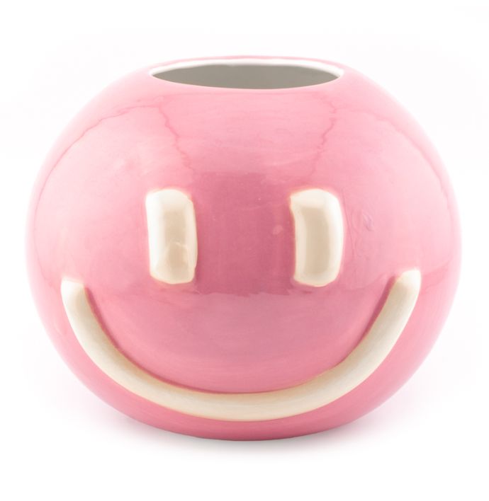 Aardewerk vaas Smiley