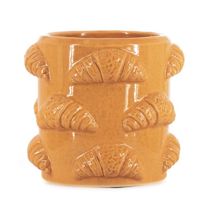 Aardewerk bloempot Croissants L