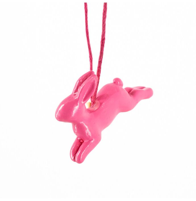 Hanger Luchtballon konijn fuchsia