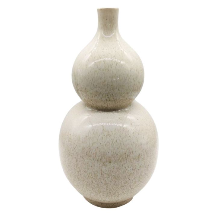 Aardewerk vaas beige