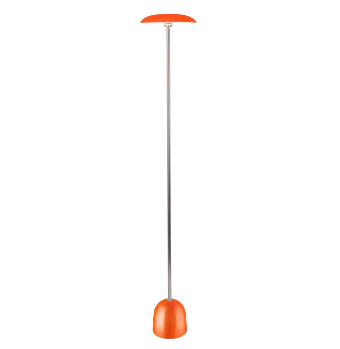 Vloerlamp Mush LED op accu oranje
