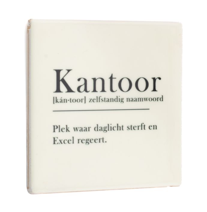 Tegeltje kantoor woordenboek