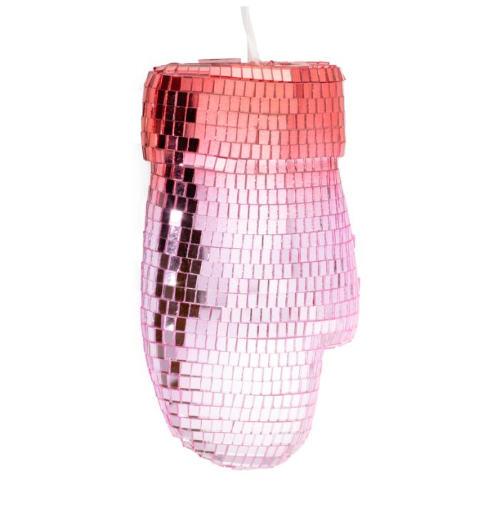 Hanger disco want 14cm roze/rood
