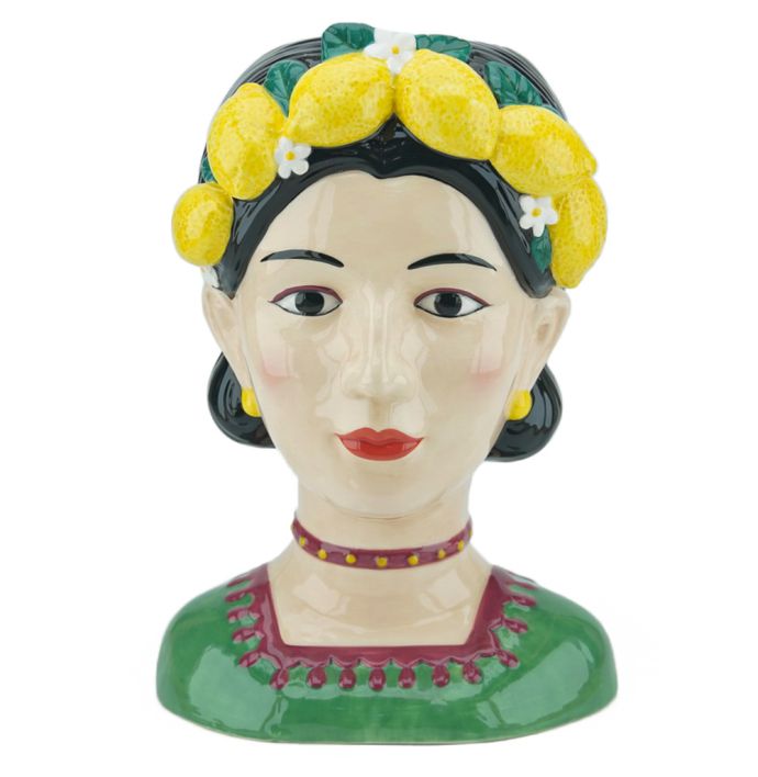 Vaas gekleurd vrouw citroen