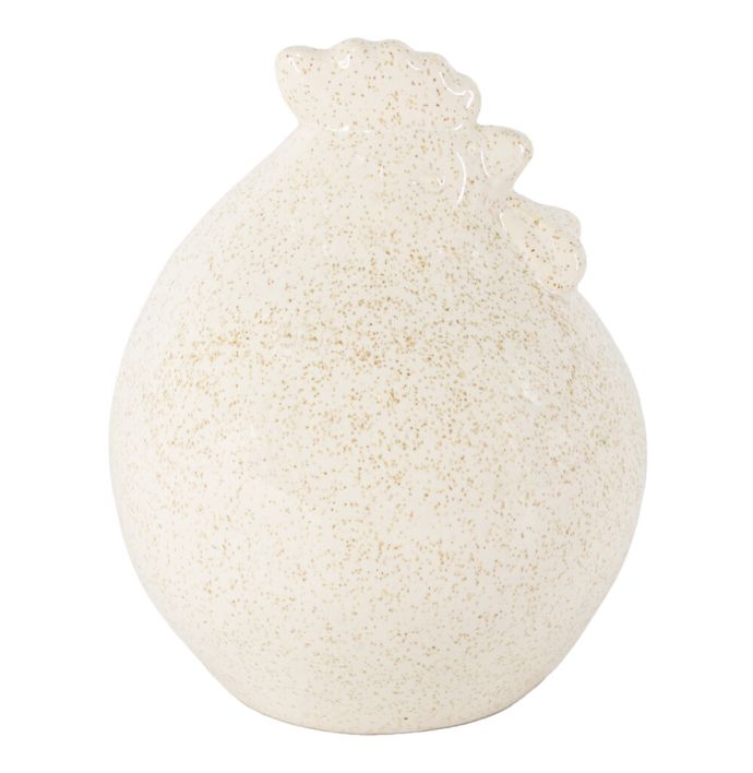Aardewerk kip beige