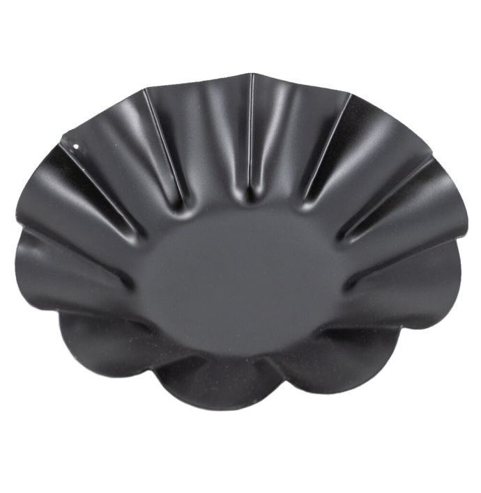 Metalen schaaltje ribbel zwart