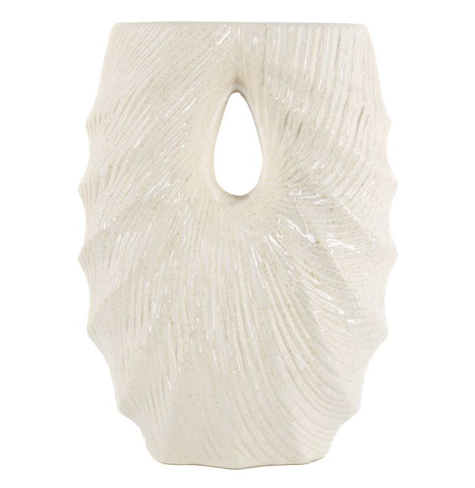 Aardewerk vaas Marina L beige