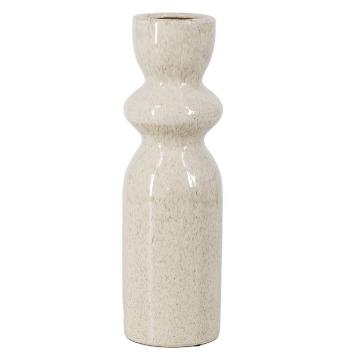 Aardewerk vaas beige
