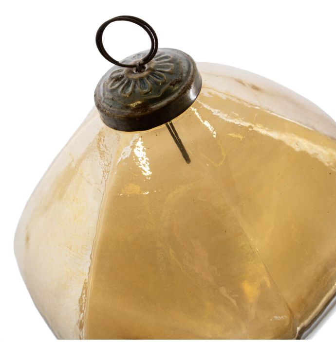 Kerstbal glas goud glans