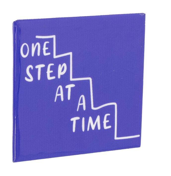 Tegeltje One step at a time