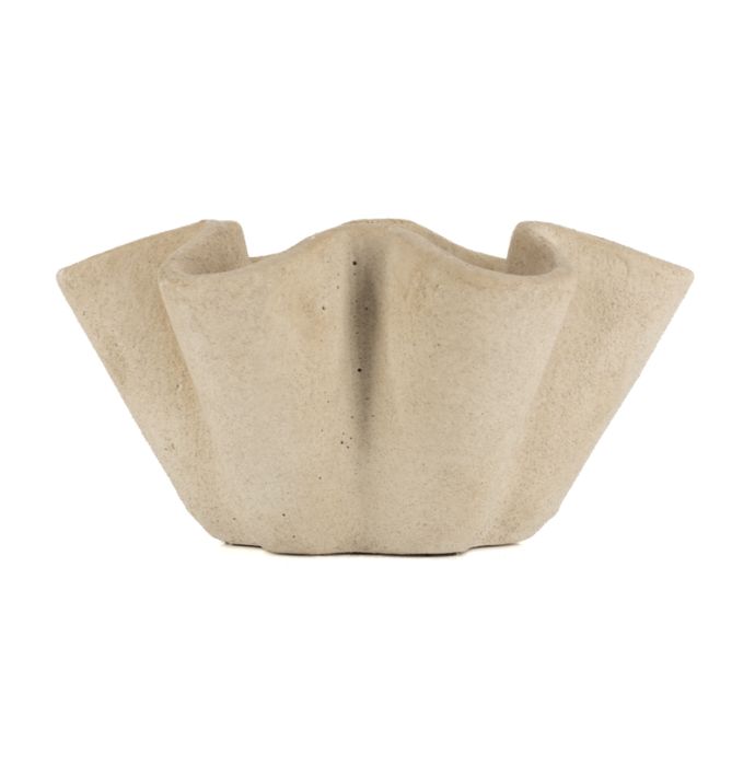 Aardewerk schaal Plica beige S wb