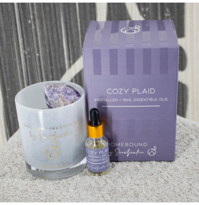 Geur kristal met 15ml essentiële olie cozy plaid