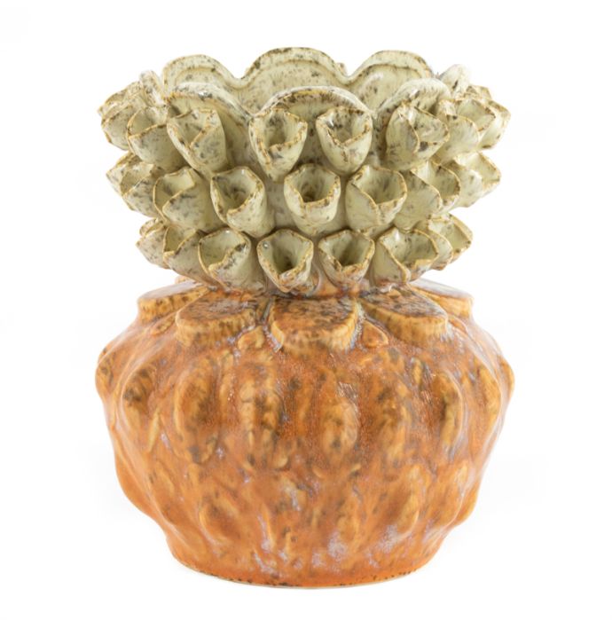Aardewerk vaas Floral Oranje