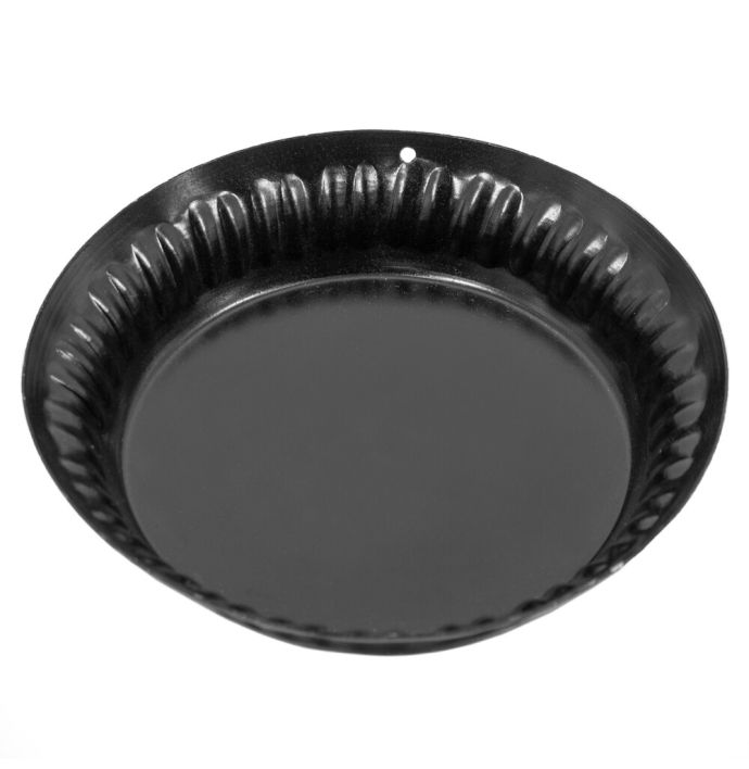 Metalen schaaltje ribbel zwart
