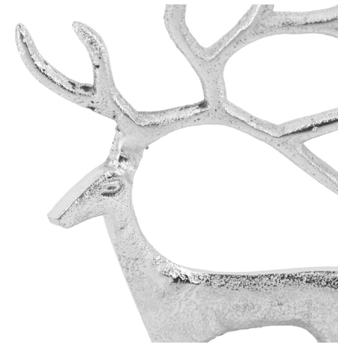 Beeld rendier zilver