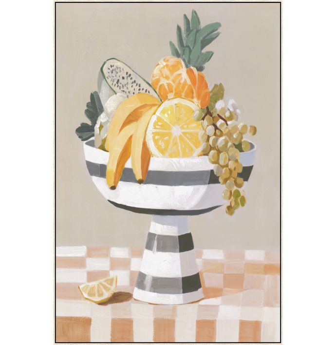 Schilderij stilleven fruitschaal