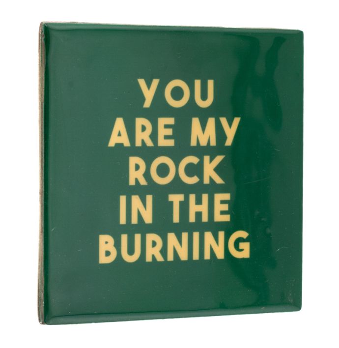 Tegeltje rock in the burning