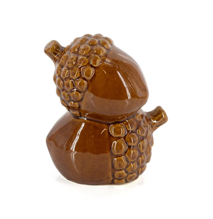 Aardewerk ornament Wintercone S bruin