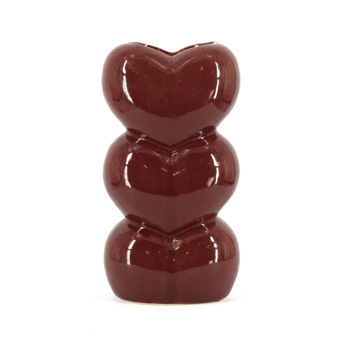 Aardewerk vaas Hearts S
