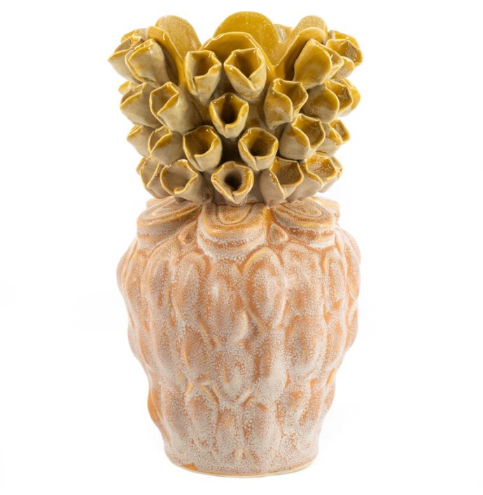Aardewerk vaas Floral Oranje