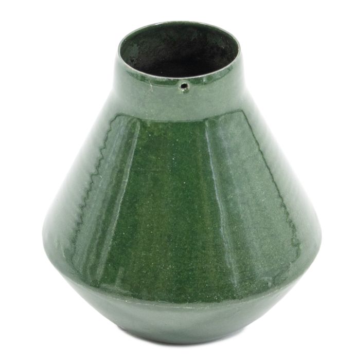 Metalen vaasje groen