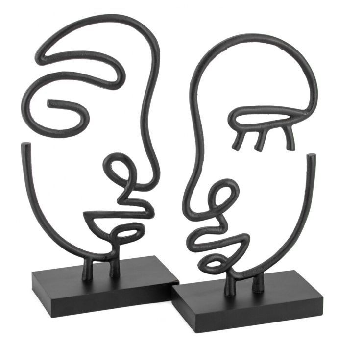 Beeld gezicht lijn zwart