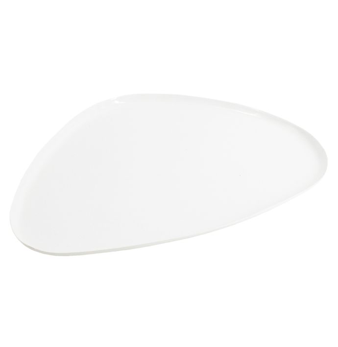 Metalen tray organisch white marble