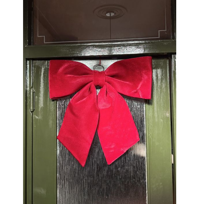 Stoffen strik L 65cm rood