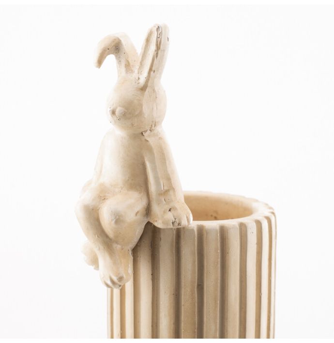 Aardewerk ornament bunny zittend S wb