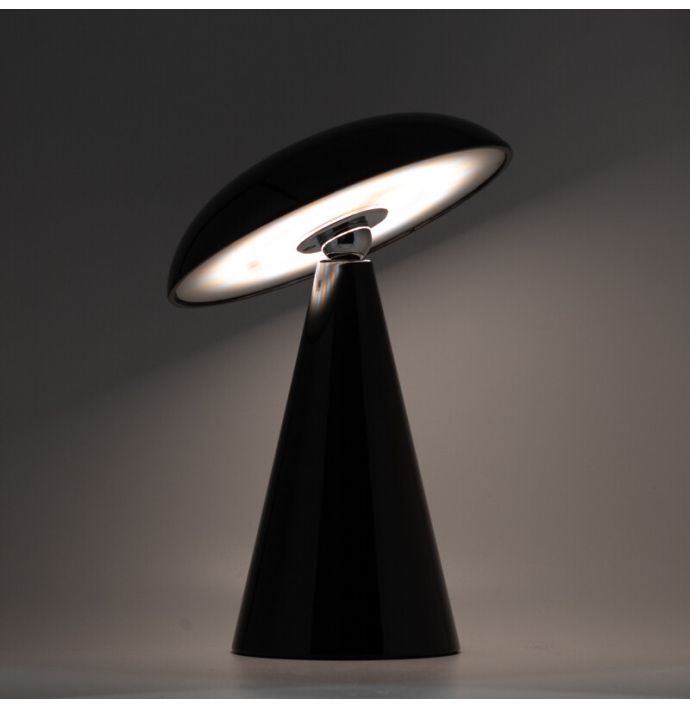 Bureaulamp Mushie LED op accu zwart