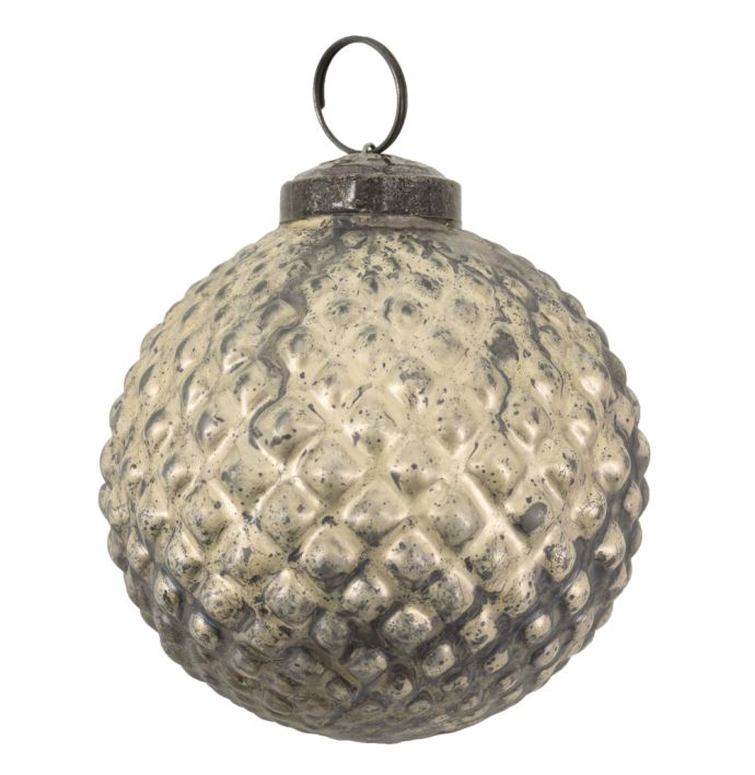 Glazen bal vintage cream