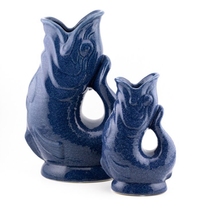 Vaas vis blauw S