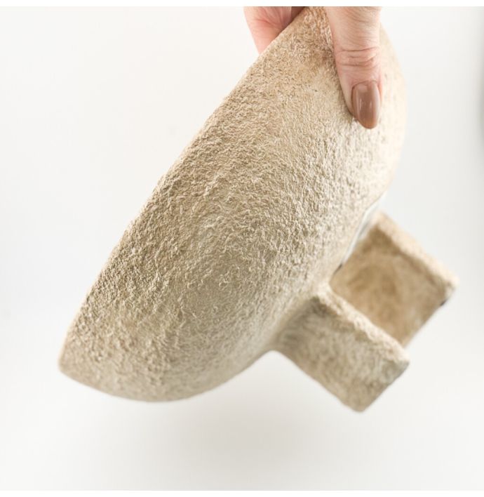 Aardewerk plateau beige L wb