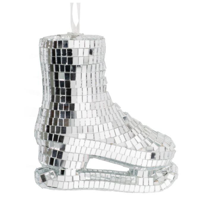 Hanger disco schoen 11cm zilver