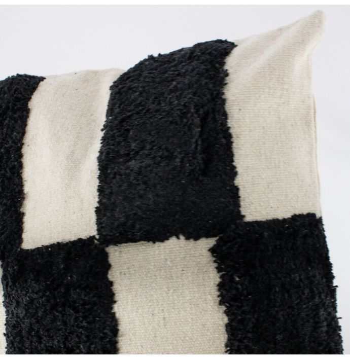Kussen Runa zwart/wit design