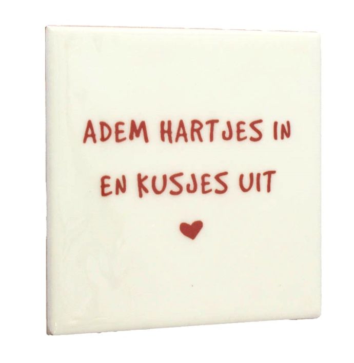 Tegeltje Adem hartjes in