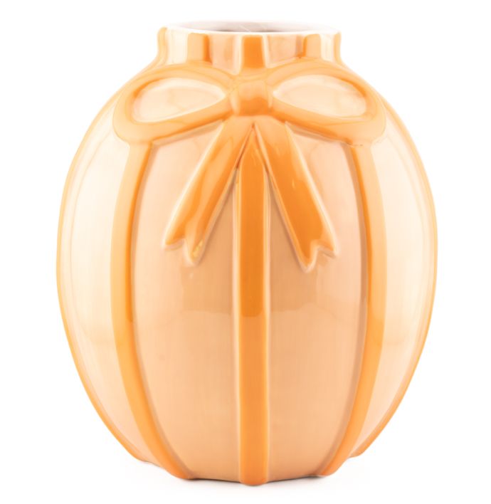 Aardewerk vaas Bows peach