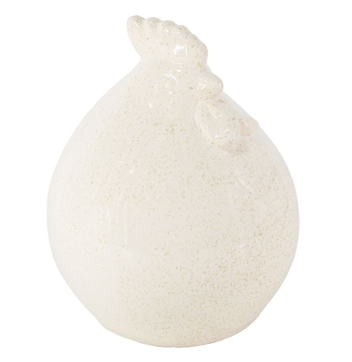 Aardewerk kip beige