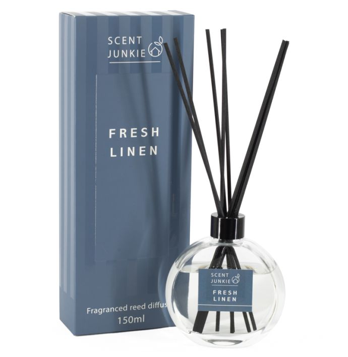 Geurdiffuser met stokjes 150ml fresh linen