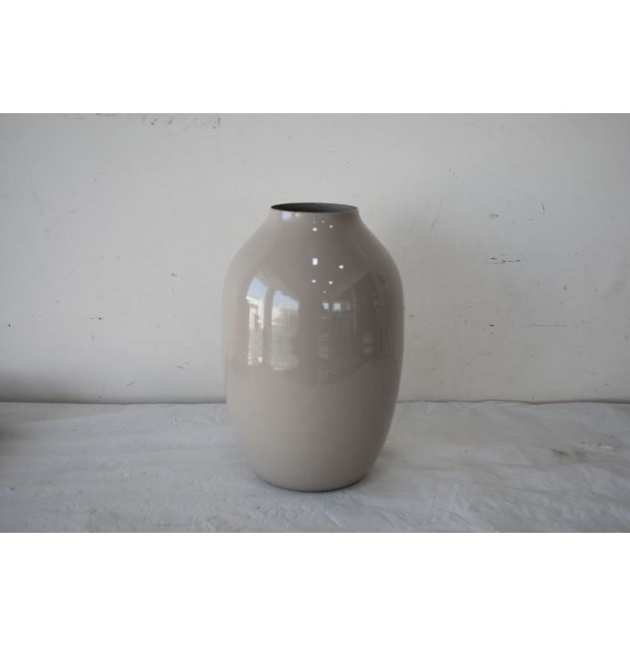 Metalen vaas Maru glossy sand